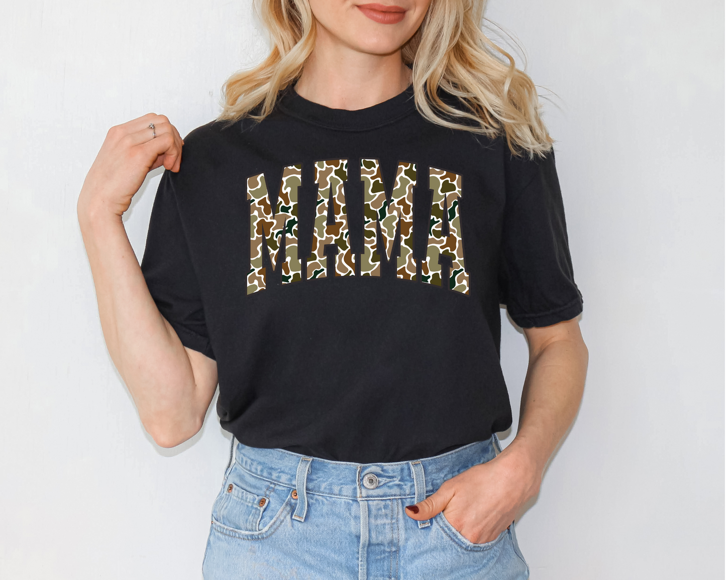 Brown Old School Mama Tee