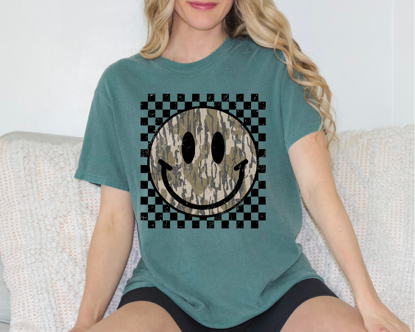 Bottomland Checkered Smiley Tee