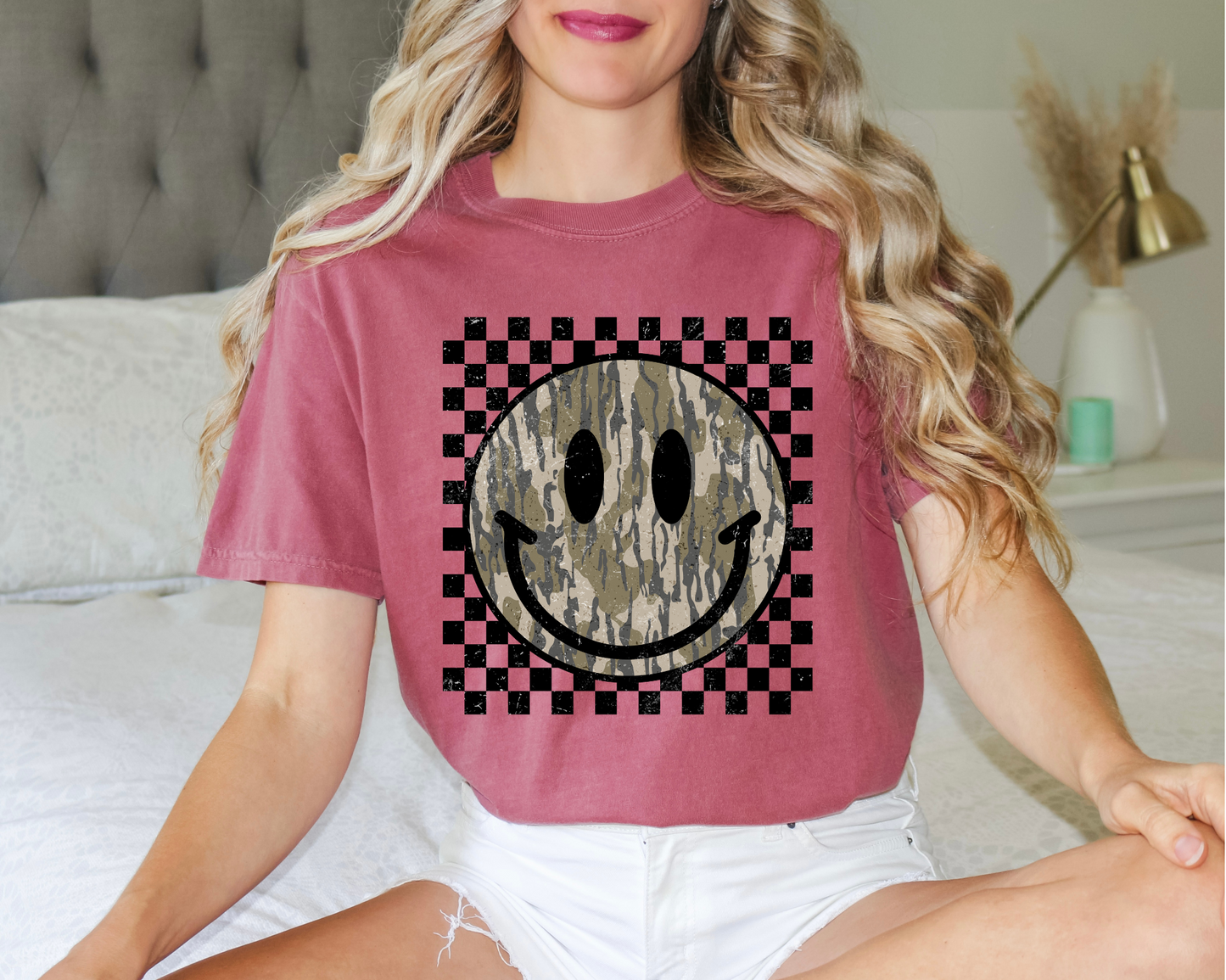Bottomland Checkered Smiley Tee