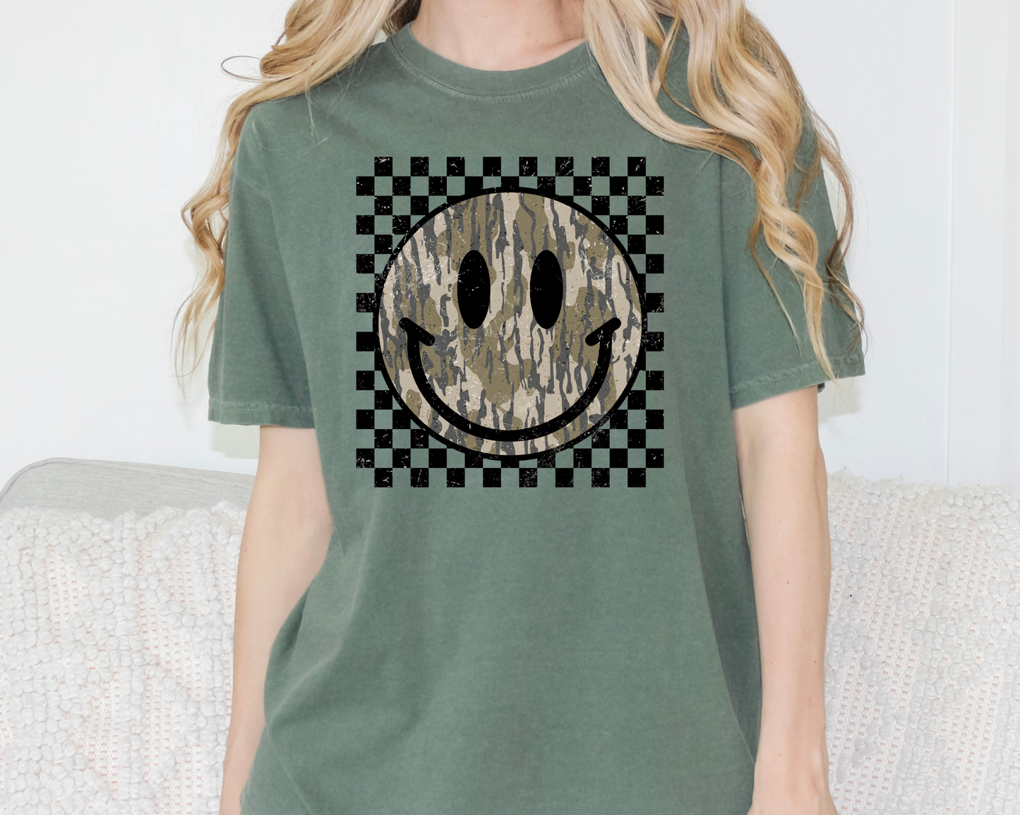 Bottomland Checkered Smiley Tee