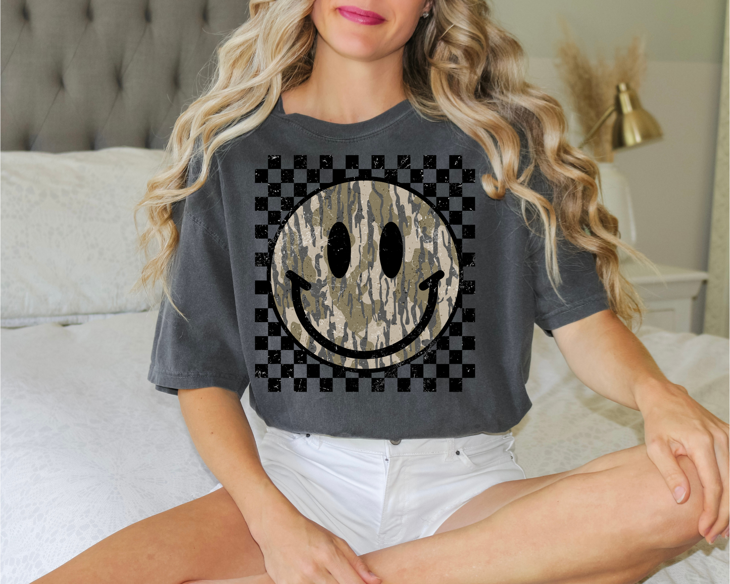 Bottomland Checkered Smiley Tee