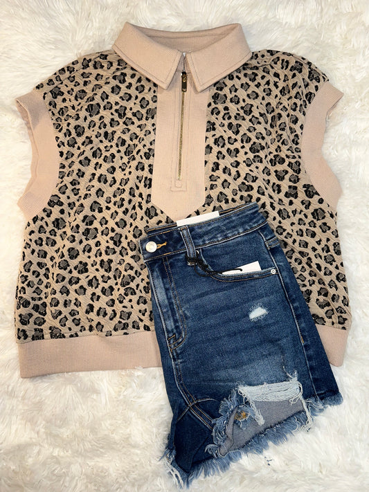 Luze Leopard Top