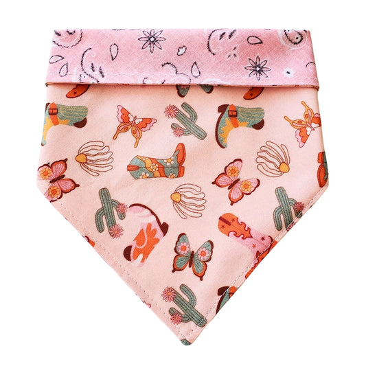 Pink Boho - Reversible Dog Bandana