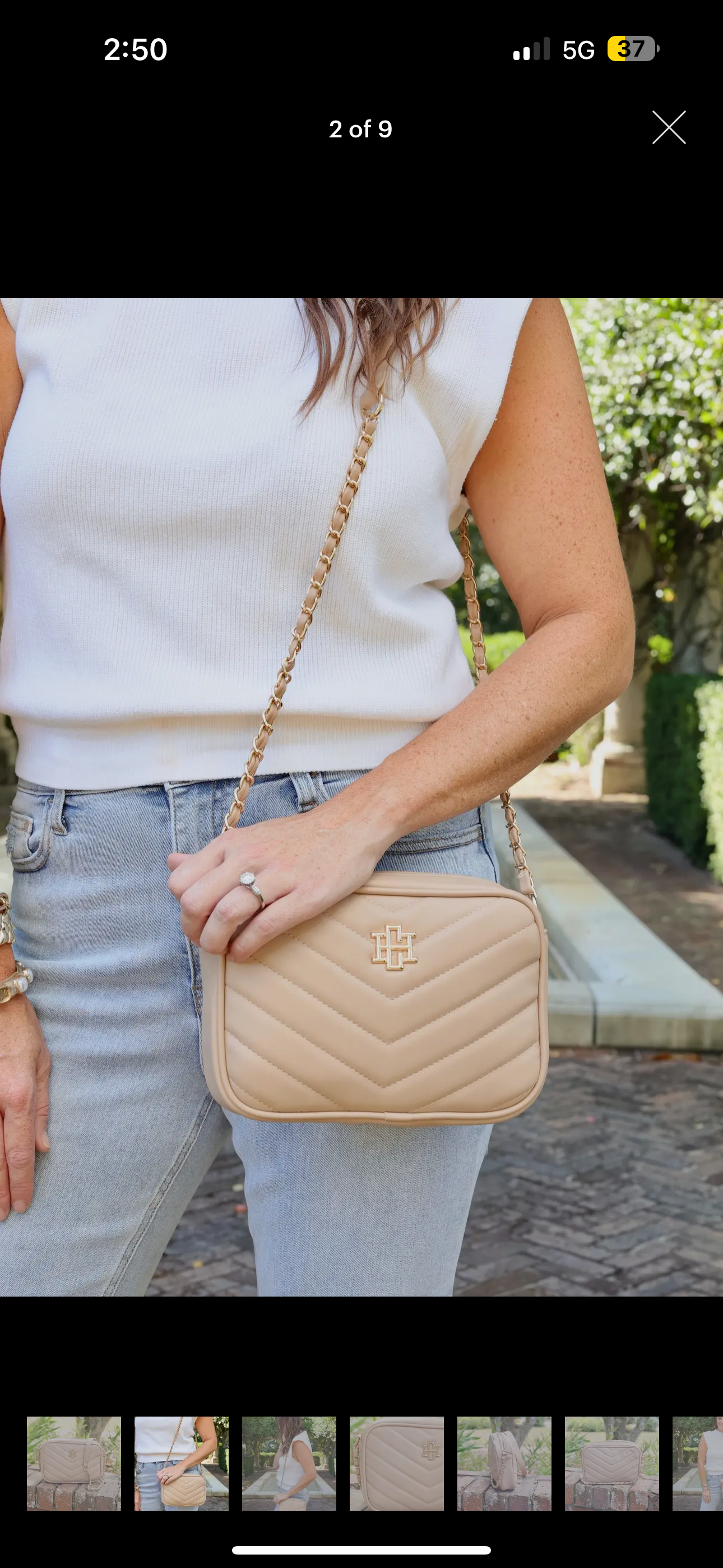 Bryce Crossbody Tan Quilted