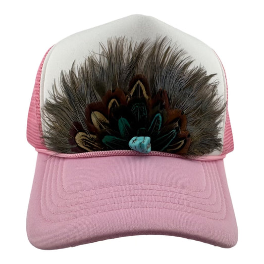 Pink Feather Hat