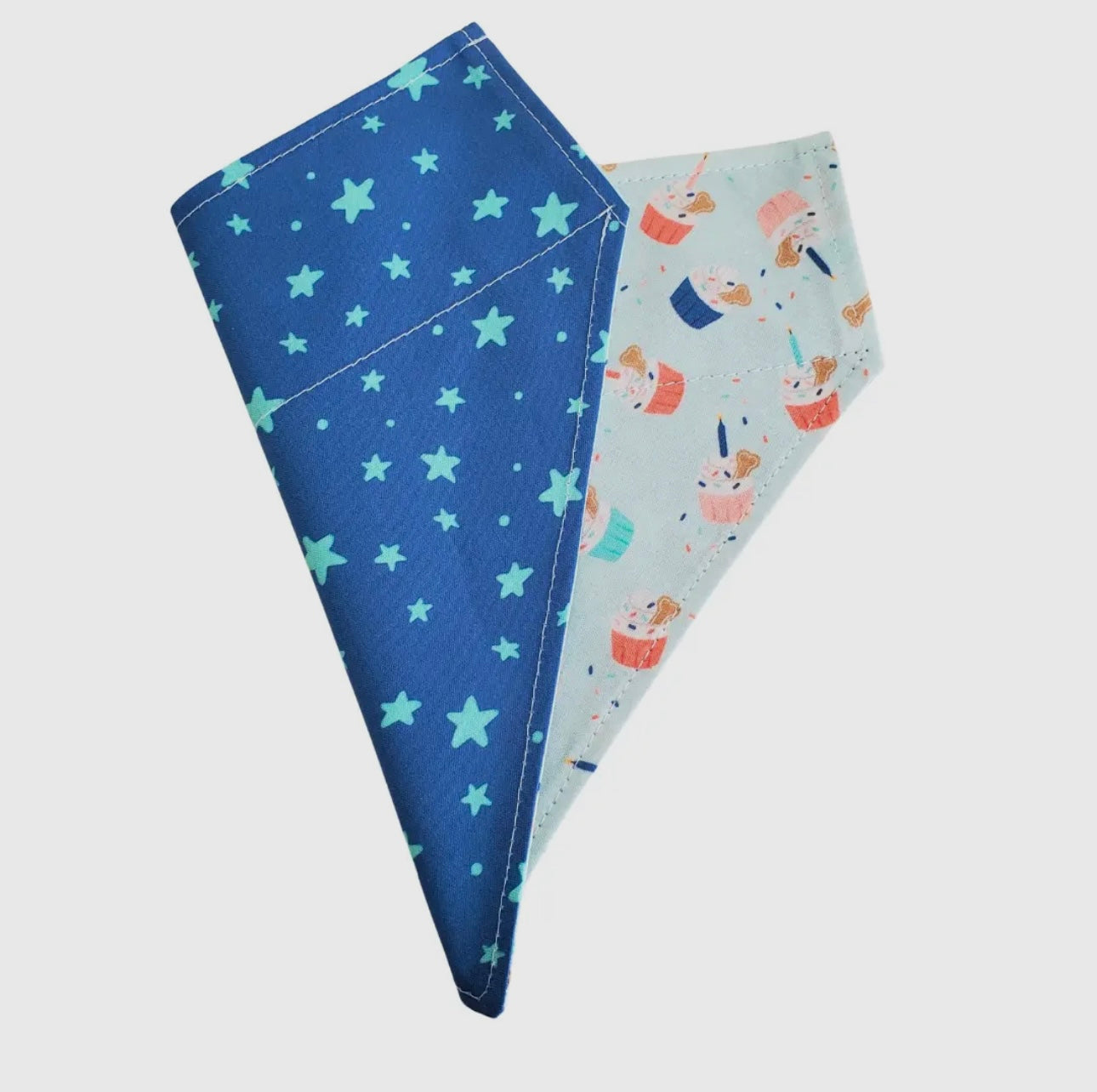 Blue Pup Cake - Reversible Dog Bandana