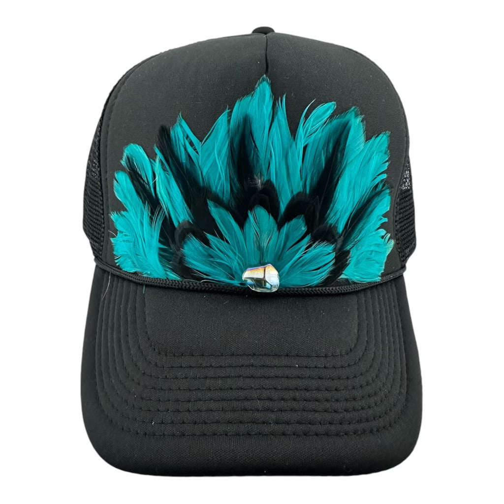 Black Feather Hat