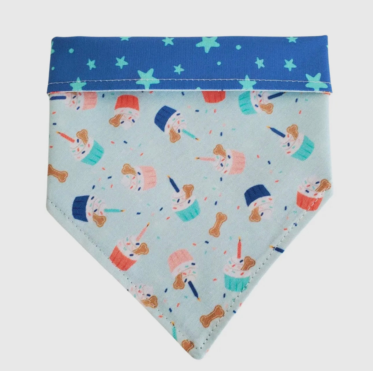 Blue Pup Cake - Reversible Dog Bandana