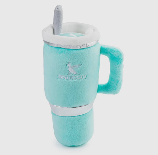 Teal Snuggly Cup Dog Toy