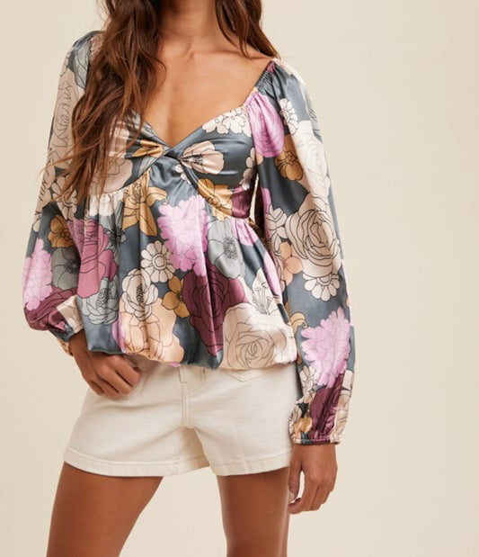 Floral Peplum Top