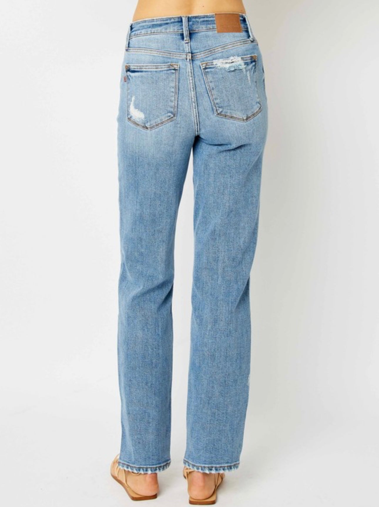 Judy Blue Straight Leg Heavy Destroy Jeans