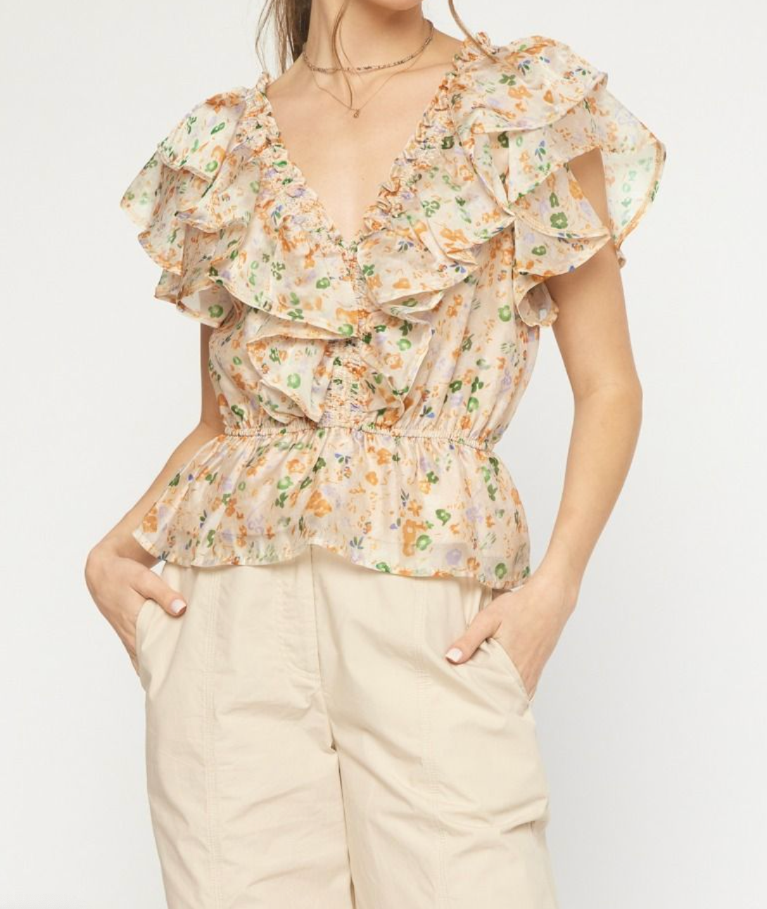 Blooming Grace Peplum Top